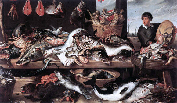  Frans Snyders Fishmonger's - Art Print