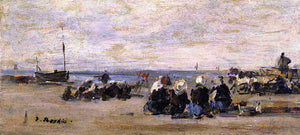  Eugene-Louis Boudin Fishwomen at Berck - Art Print