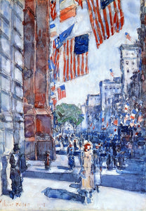  Frederick Childe Hassam Flags, Fifth Avenue - Art Print