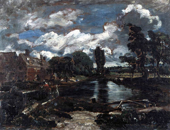  John Constable Flatford Mill from a Lock on the Stour - Art Print