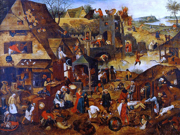  The Younger Pieter Bruegel Flemish Proverbs - Art Print