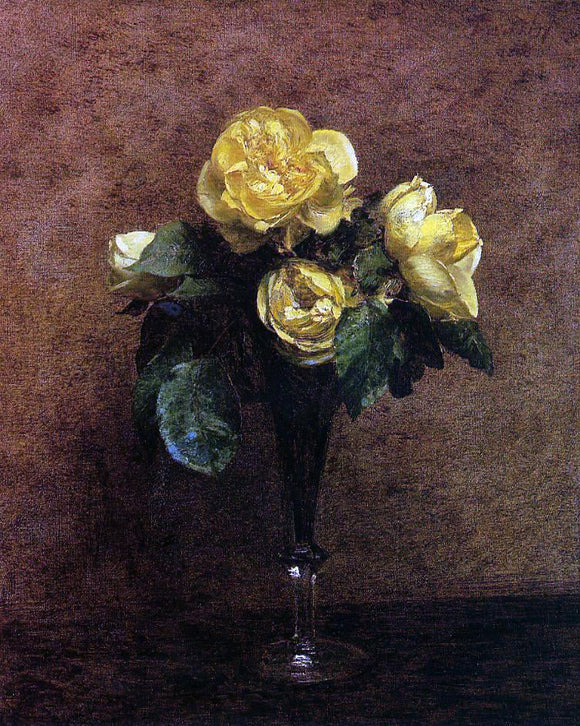  Henri Fantin-Latour Fleurs: Roses Marechal Neil - Art Print