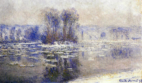  Claude Oscar Monet Floes at Bennecourt - Art Print