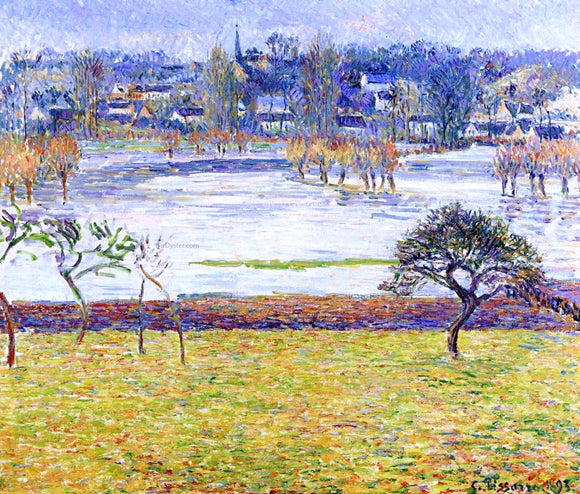  Camille Pissarro Flood, White Effect, Eragny - Art Print