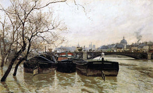  Fritz Thaulow Flooding by the Seine - Art Print