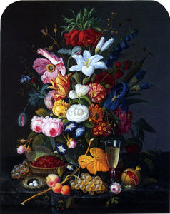  Severin Roesen Floral Still Life - Art Print