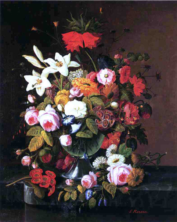  Severin Roesen Floral Still Life - Art Print