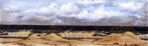  William Aiken Walker Florida Beach Scene with Sand Dunes, Sea Oats and Surf - Art Print