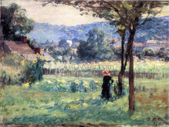  Theodore Clement Steele Flower Garden at Brookville - Art Print