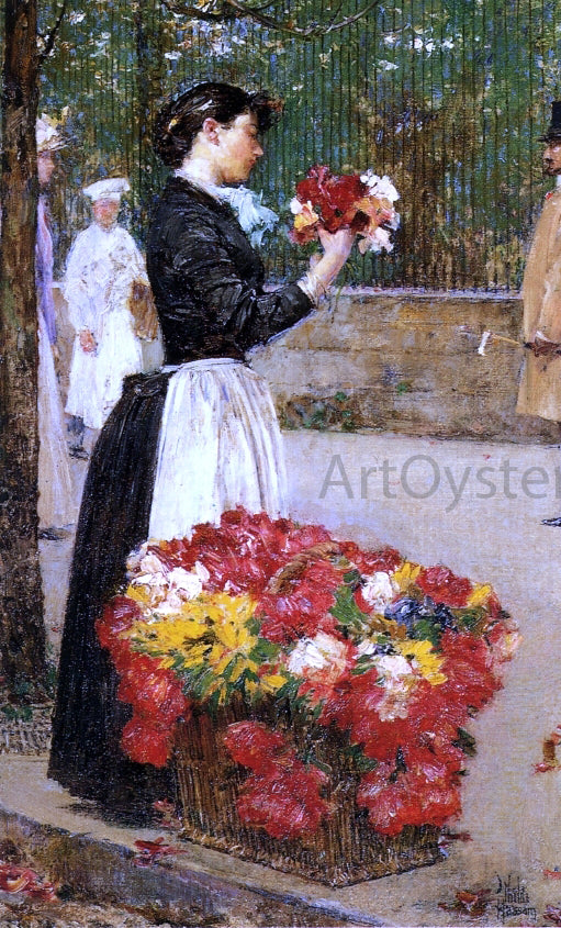  Frederick Childe Hassam Flower Girl - Art Print