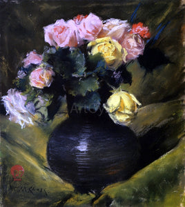  William Merritt Chase Flowers (also known as Roses) - Art Print