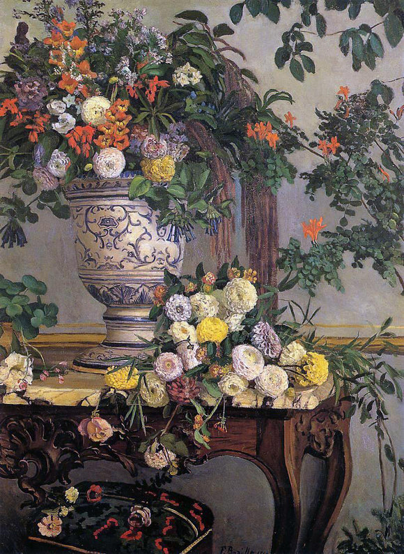  Jean Frederic Bazille Flowers - Art Print