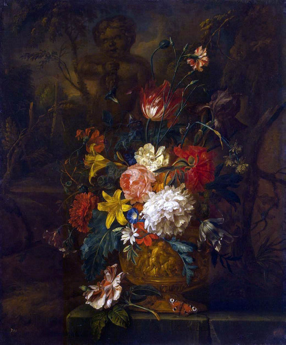  Justus Van I Huysum Flowers - Art Print