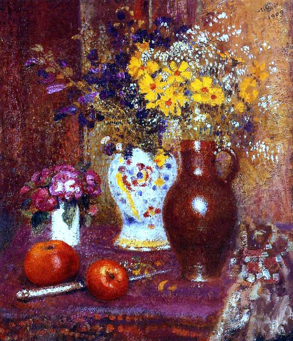  Georges Lemmen Flowers and Apples - Art Print