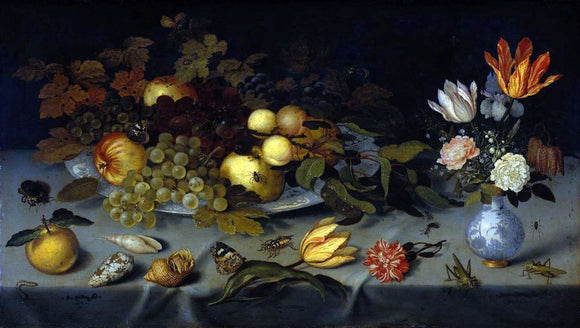  Balthasar Van der Ast Flowers and Fruit - Art Print