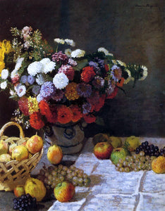  Claude Oscar Monet Flowers and Fruit - Art Print