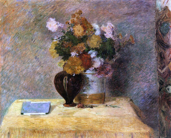  Paul Gauguin Flowers and Japanese Book - Art Print