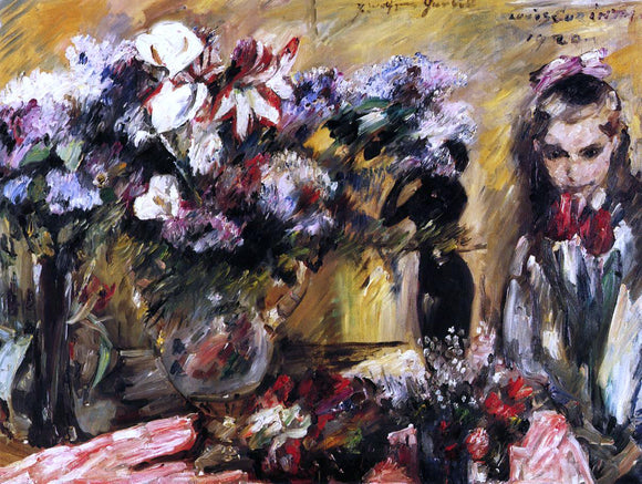  Lovis Corinth Flowers and Wilhelmine - Art Print