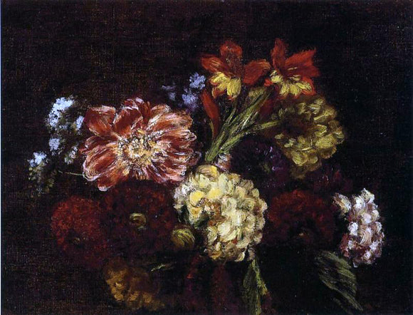  Henri Fantin-Latour Flowers: Dahlias and Gladiolas - Art Print