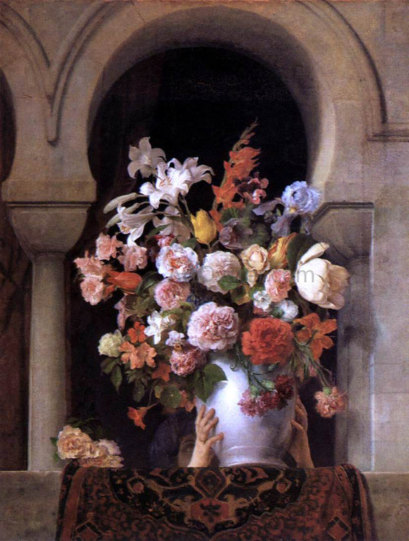  Francesco Hayez Flowers - Art Print