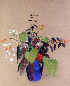  Odilon Redon Flowers in a Blue Jug - Art Print