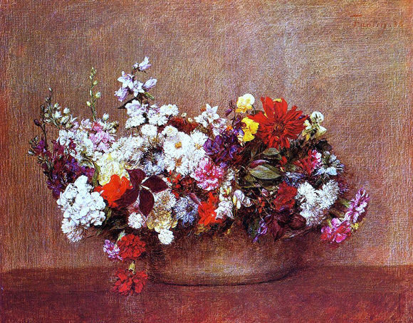  Henri Fantin-Latour Flowers in a Bowl - Art Print
