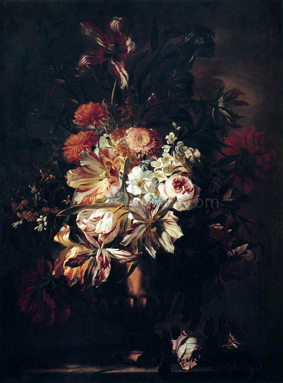  Abraham Brueghel Flowers in a Bronze Vase - Art Print