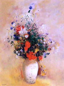  Odilon Redon Flowers in a Chinese Base - Art Print