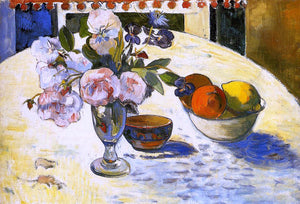  Paul Gauguin Flowers in a Fruit Bowl - Art Print