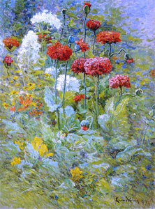  Edward C Leavitt Flowers in a Garden - Art Print