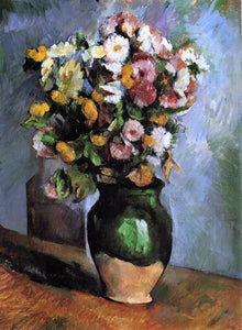  Paul Cezanne Flowers in an Olive Jar - Art Print