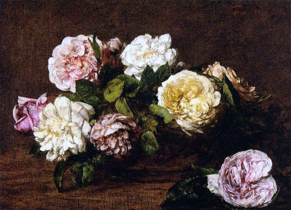  Henri Fantin-Latour Flowers: Roses - Art Print