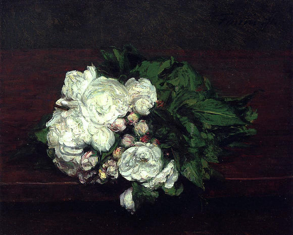  Henri Fantin-Latour Flowers, White Roses - Art Print