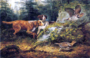  Arthur Fitzwilliam Tait Flushed: Ruffed Grouse Shooting - Art Print