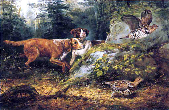  Arthur Fitzwilliam Tait Flushed: Ruffed Grouse Shooting - Art Print