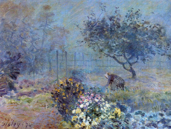  Alfred Sisley Foggy Morning, Voisins - Art Print