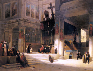  Fabius Germain Brest Followers Inside An Eastern Church - Art Print