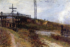  Alfred Sisley Footbridge over the Railroad at Sevres - Art Print