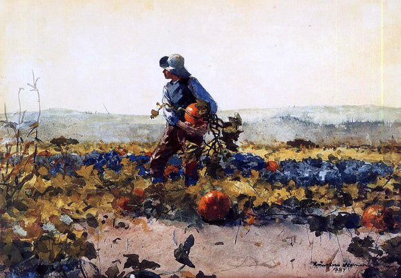  Winslow Homer For the Farmer's Boy (old English Song) - Art Print