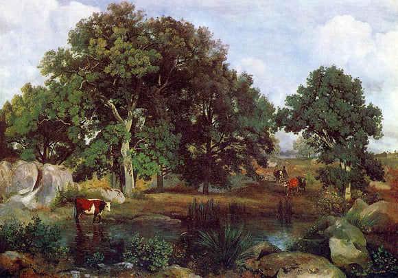  Jean-Baptiste-Camille Corot Forest of Fontainebleau - Art Print