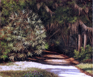  William Aiken Walker Forest Scene with Moss-Covered Trees and Bamboo - Art Print