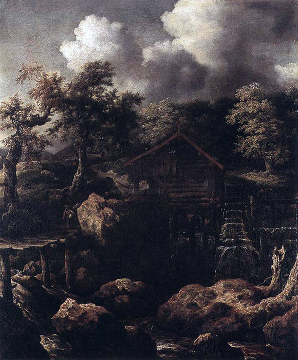  Allaert Van Everdingen Forest Scene with Water-Mill - Art Print