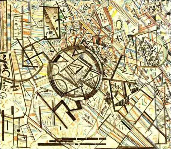  Pavel Filonov Formula of the Universe - Art Print