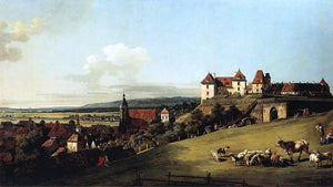  Bernardo Bellotto Fortress of Sonnenstein above Pirna - Art Print