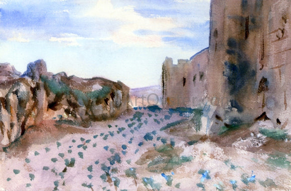  John Singer Sargent Fortress, Roads and Rocks - Art Print