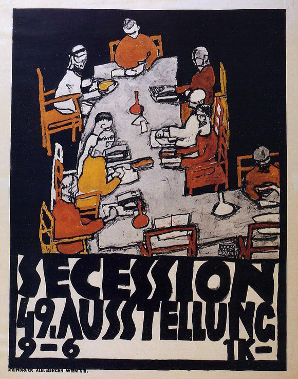  Egon Schiele Forty-Ninth Secession Exhibition Poster - Art Print