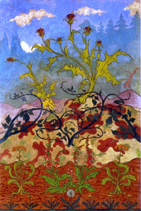  Paul Ranson Four Decorative Panels: Thistle and Digitales - Art Print