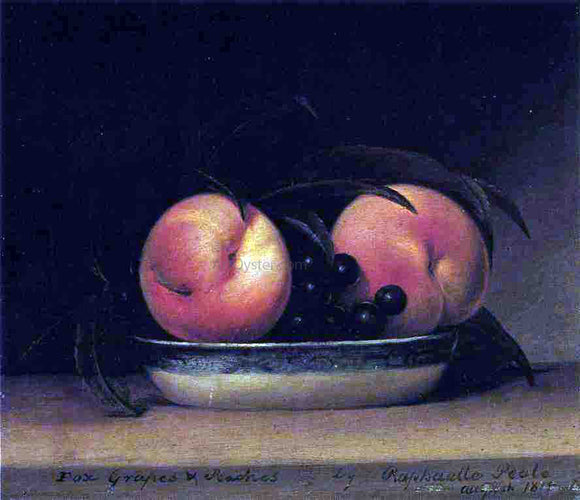  Raphaelle Peale Fox Grapes and Peaches - Art Print