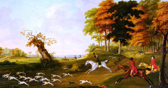  John Nost Sartorius Fox Hunting - Art Print