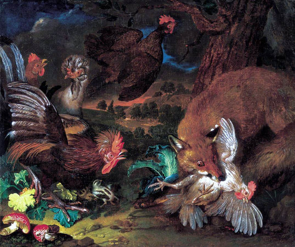  Philipp Ferdinand De Hamilton Fox in the Courtyard - Art Print
